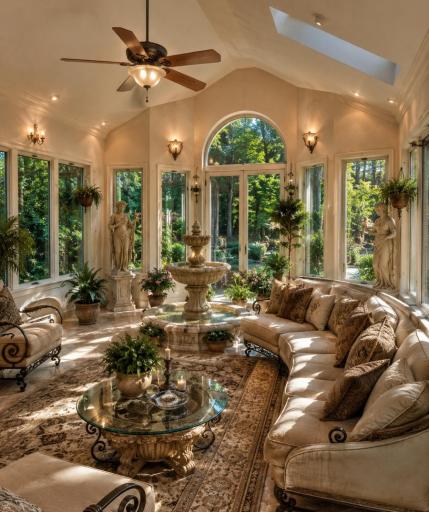 Staged ai. Four Season Porch.
