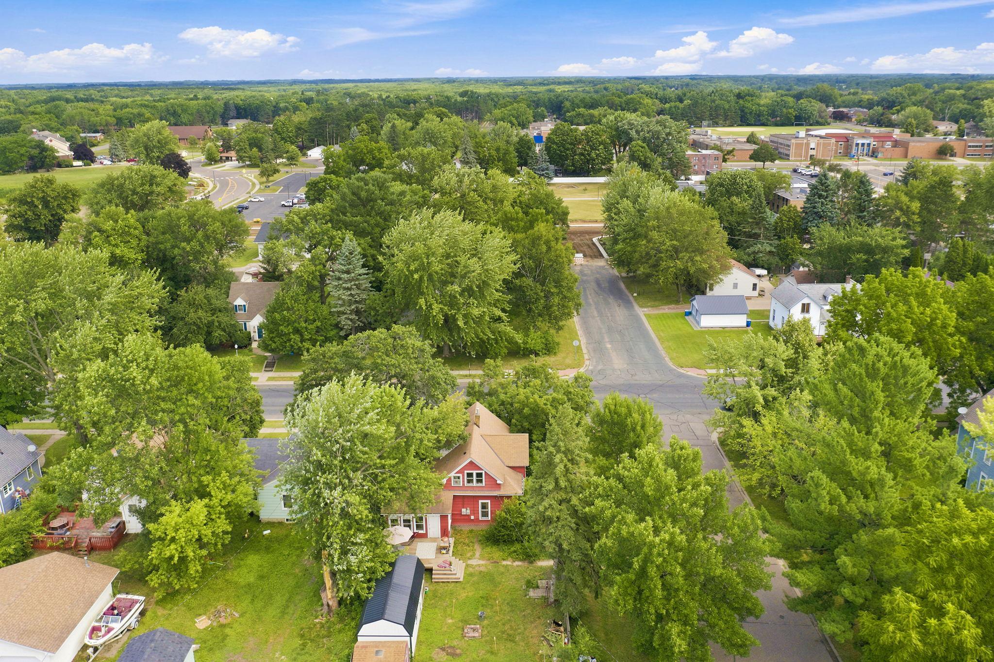 Rear of home from above