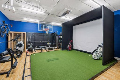 Incredible sport court in the lower level. Perfect for endless opportunities!