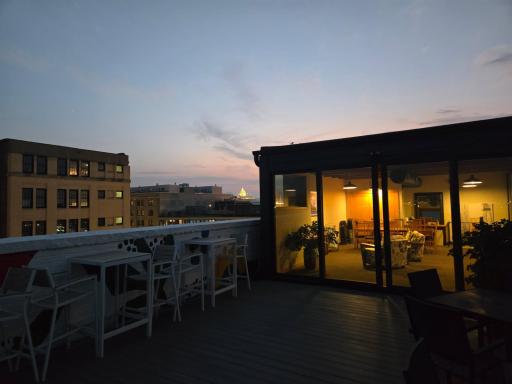 Rooftop view at night