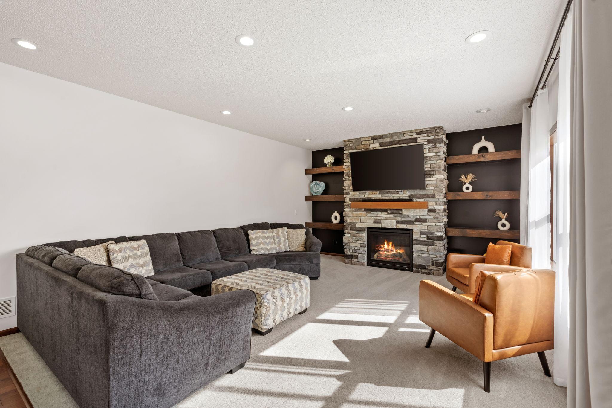 Living Room with Fireplace