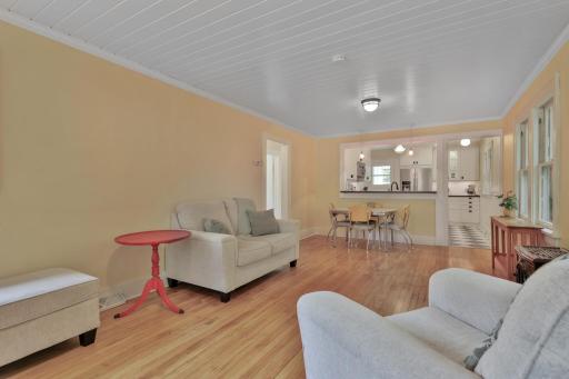 Beautiful hardwood floors - wood ceiling