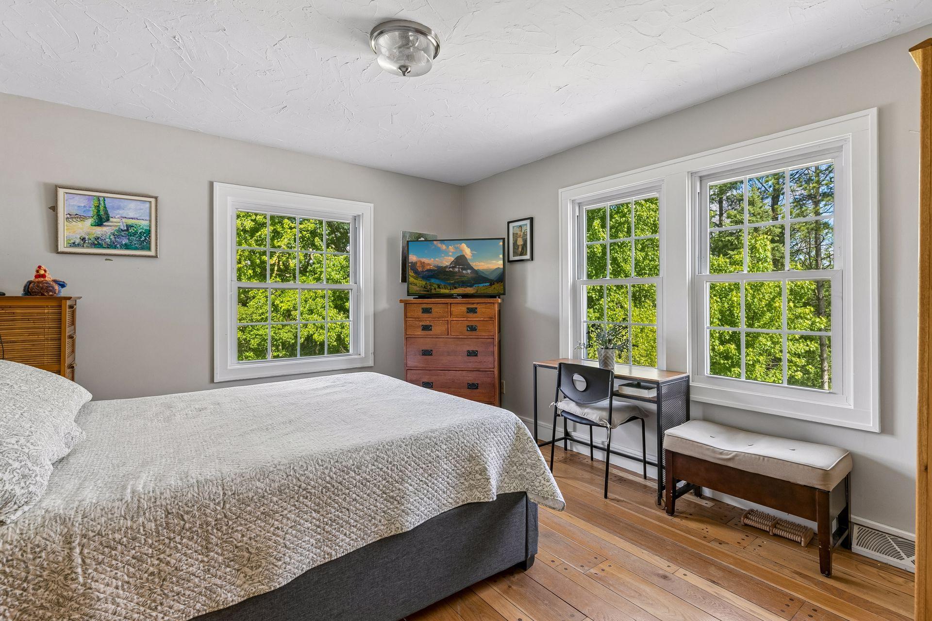 The sellers are using this main floor office as a guest room.