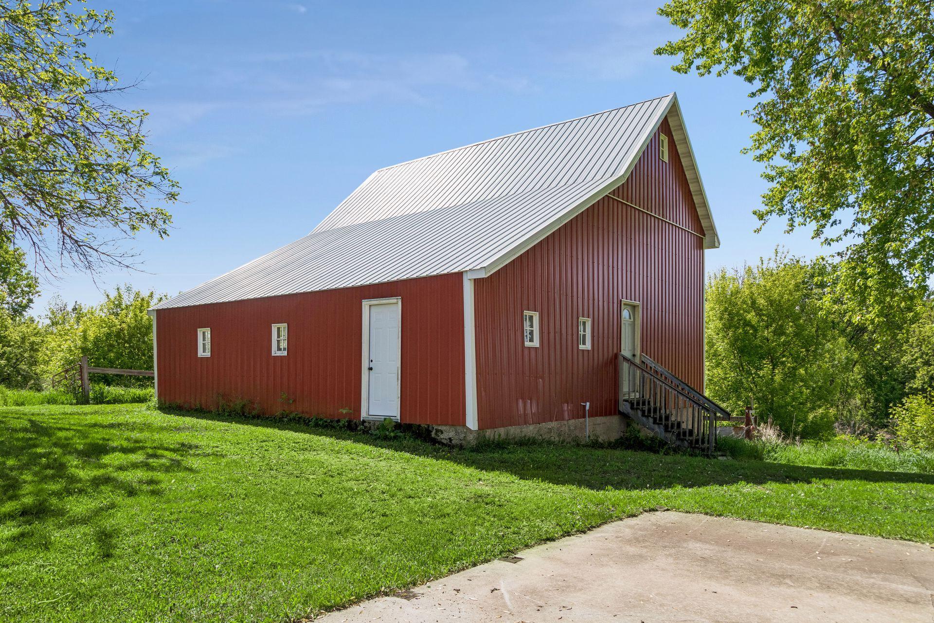 The barn is 34x32 with many potential uses!
