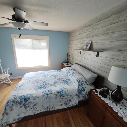 Barnwood wall and upgraded light fixtures