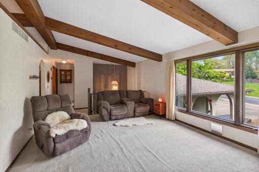 Large windows brighten & open up the room