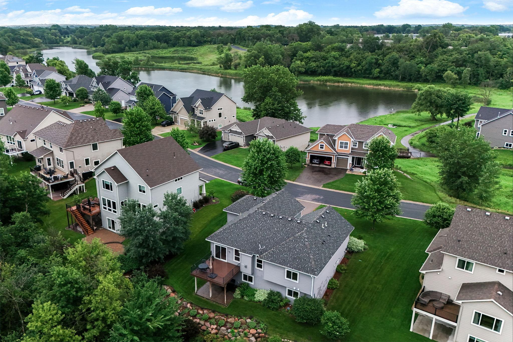 Markley Lake sits just across the street, offering a scenic natural backdrop and easy access to nearby walking paths.