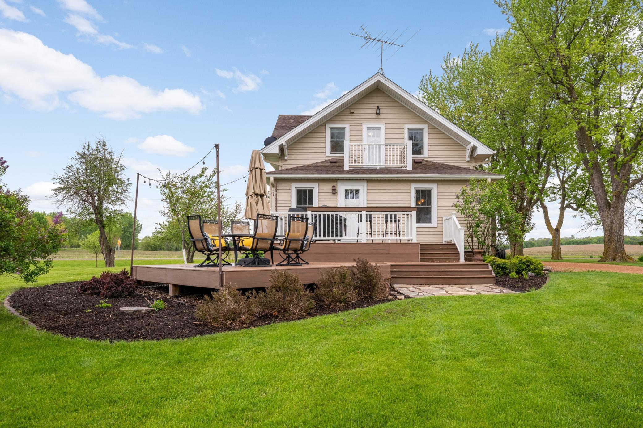Two level deck with space for tons of seating and entertaining.