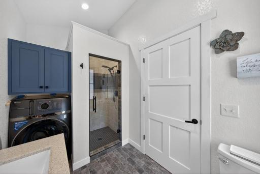 Main floor bath and laundry