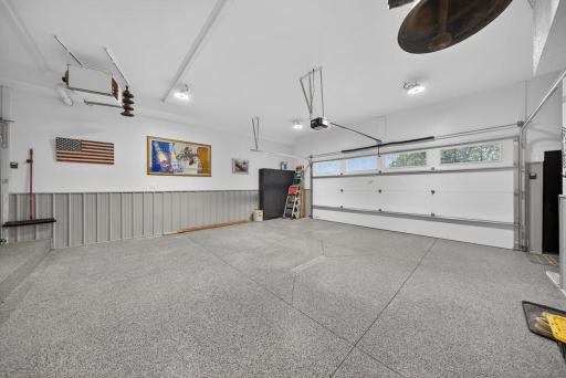 Finished heated attached garage