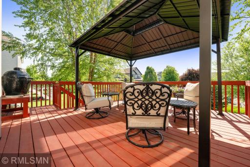 Backyard deck with new gazebo