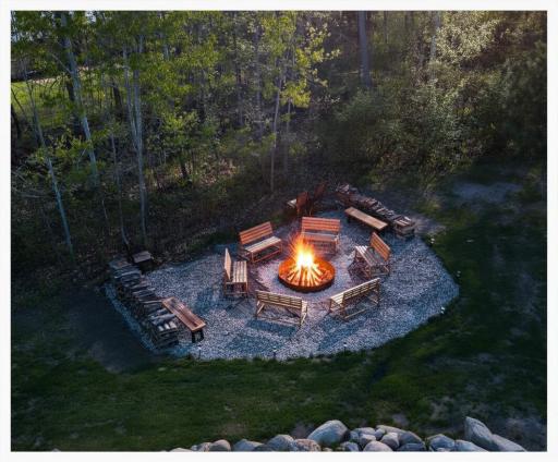 Invite Family and Friends to gather around backyard firepit.
