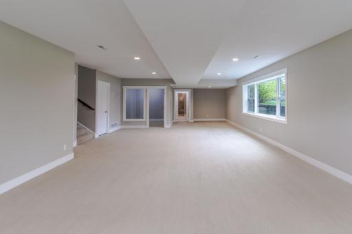 Lower Level Great Room leads to workout room