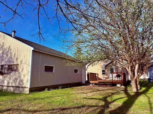 Garage, back deck, main entrance