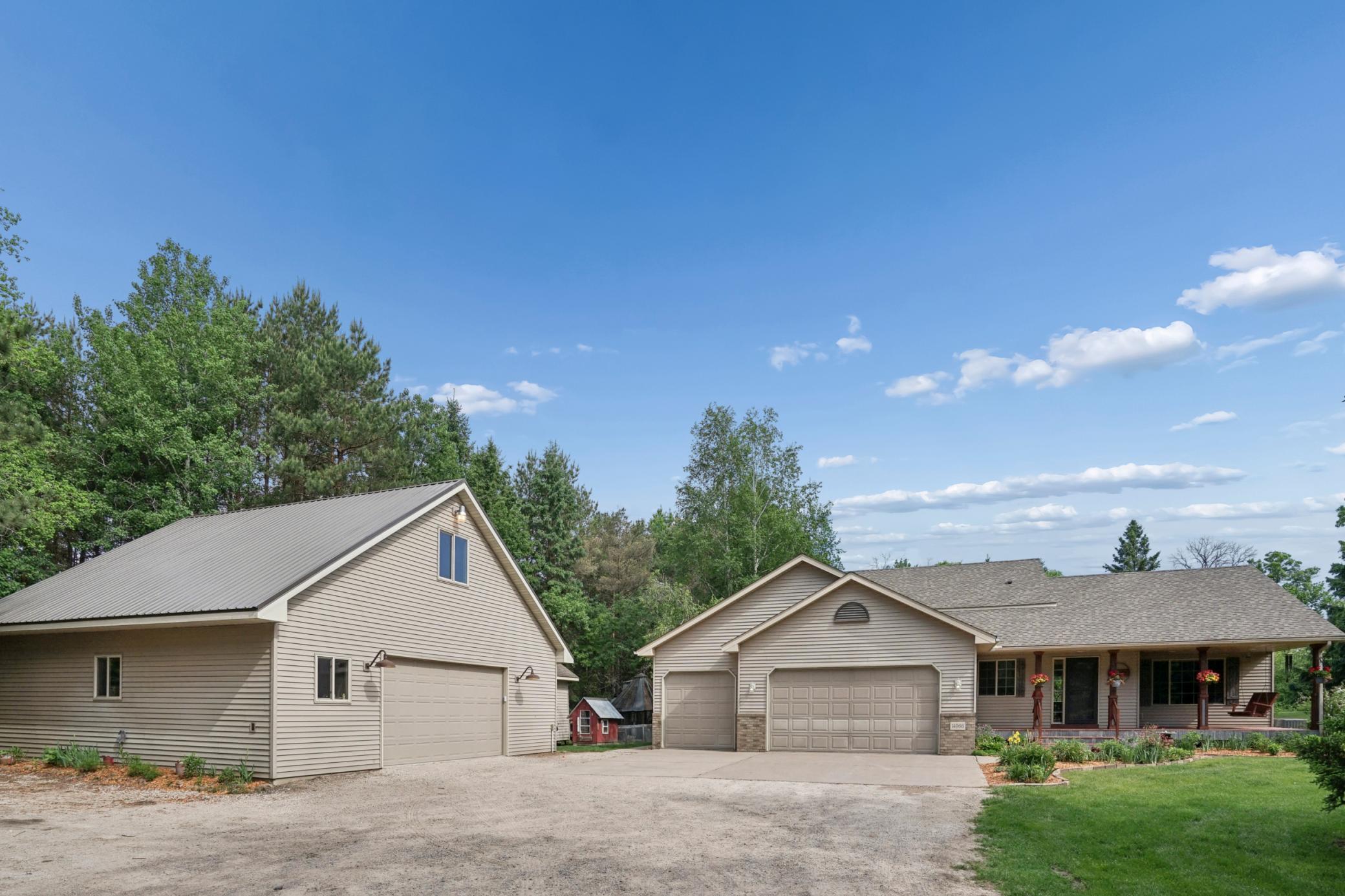 Welcome home to 2.5 beautifully wooded acres! Mature trees and privacy surround you... Enjoy peaceful nights and quiet days! Steel siding, 32x34 detached garage w/ loft area above, steel roof, house has new roof in 2022