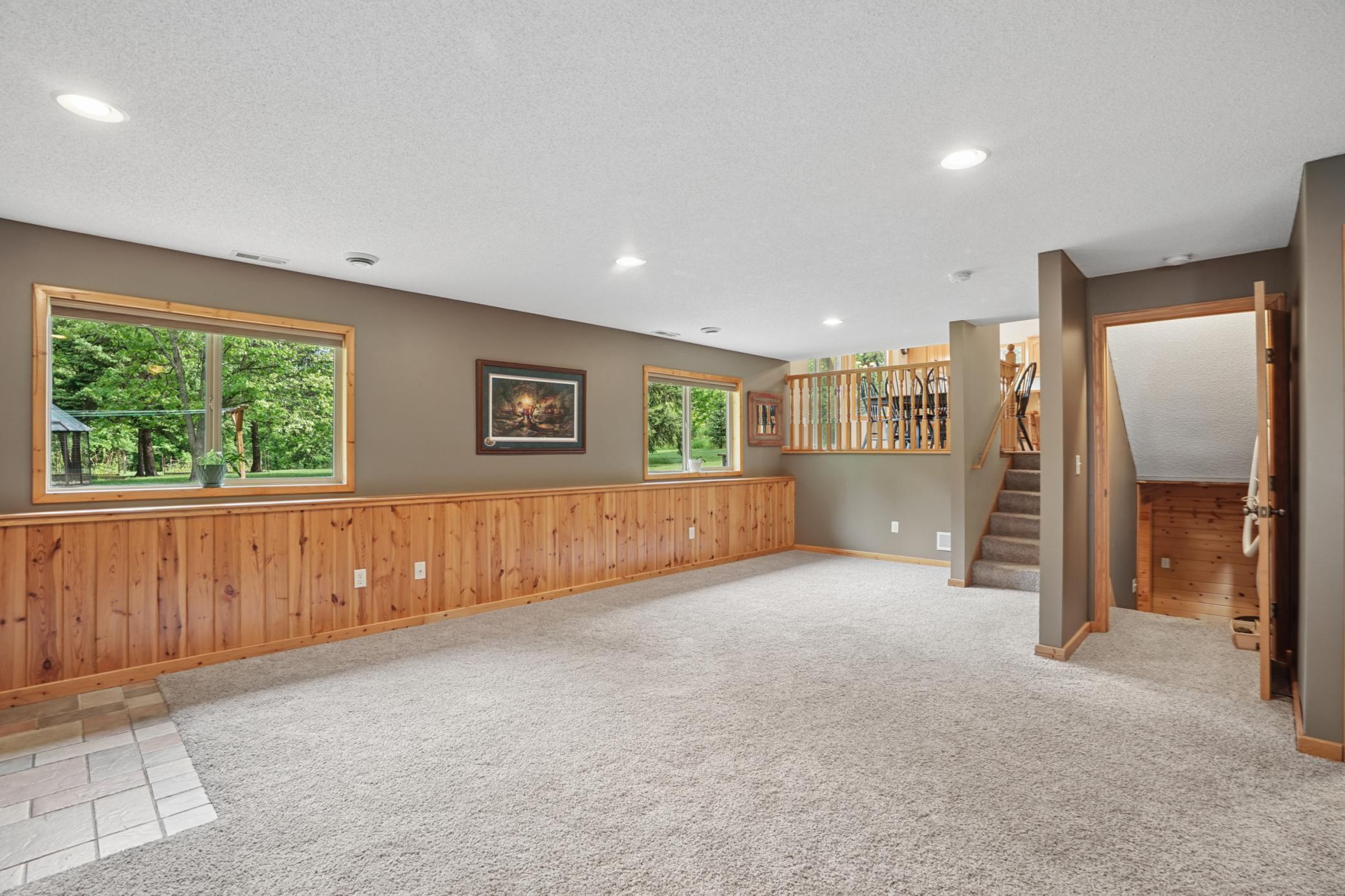 Lower level family room! SPACIOUS!