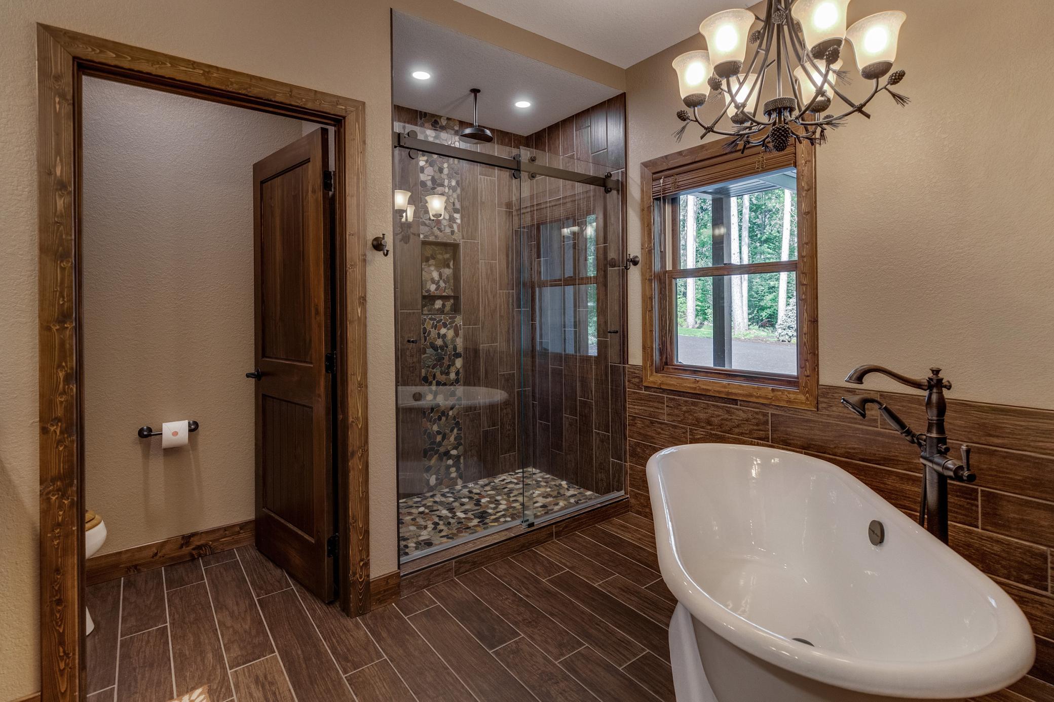 Step into luxury with a spacious walk-in shower designed for ultimate relaxation. And heated floors for those chilly mornings