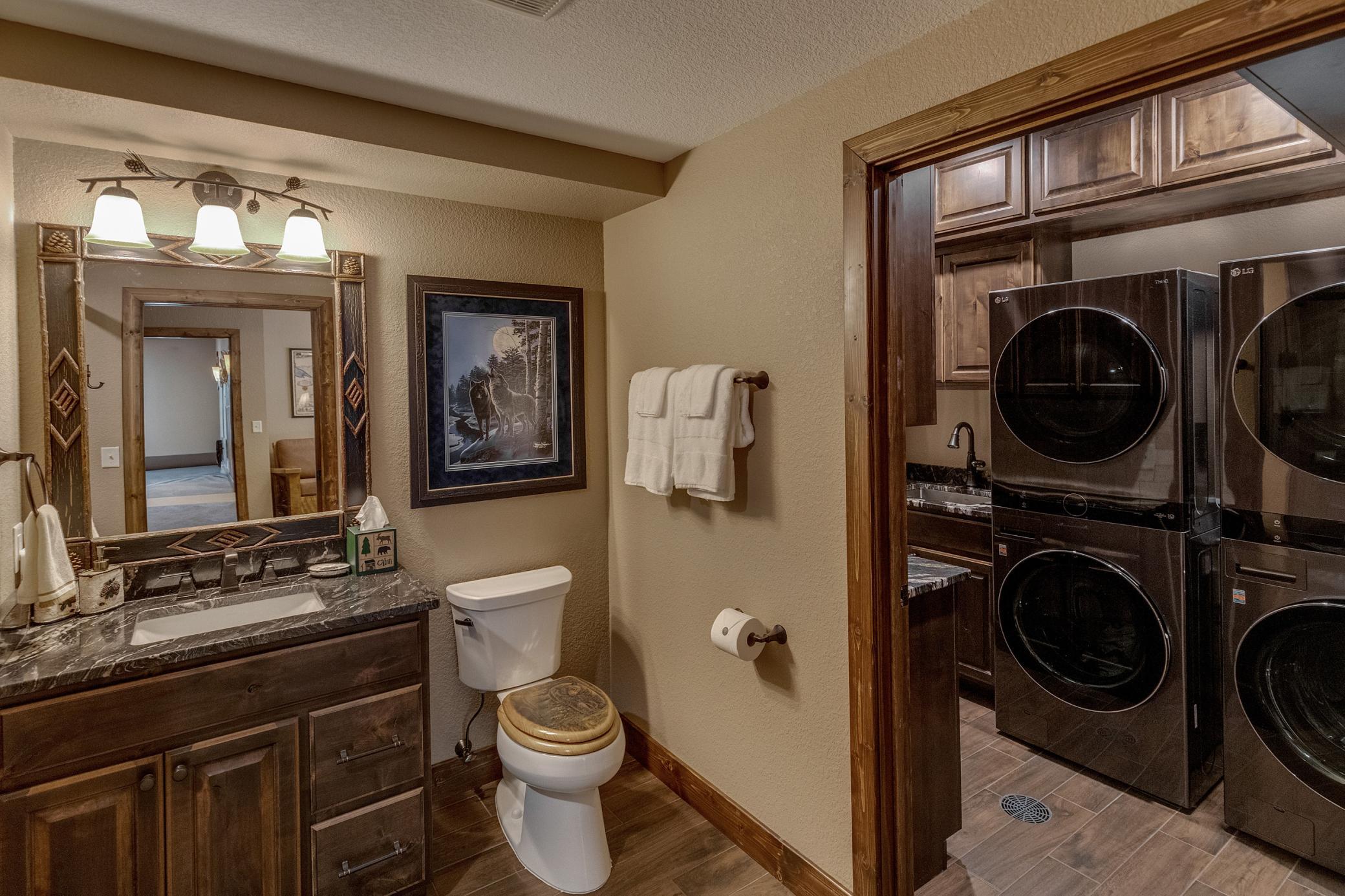 There are two sets of washer/dryer for when you have double the amount of laundry to do.