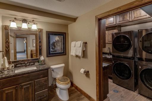There are two sets of washer/dryer for when you have double the amount of laundry to do.