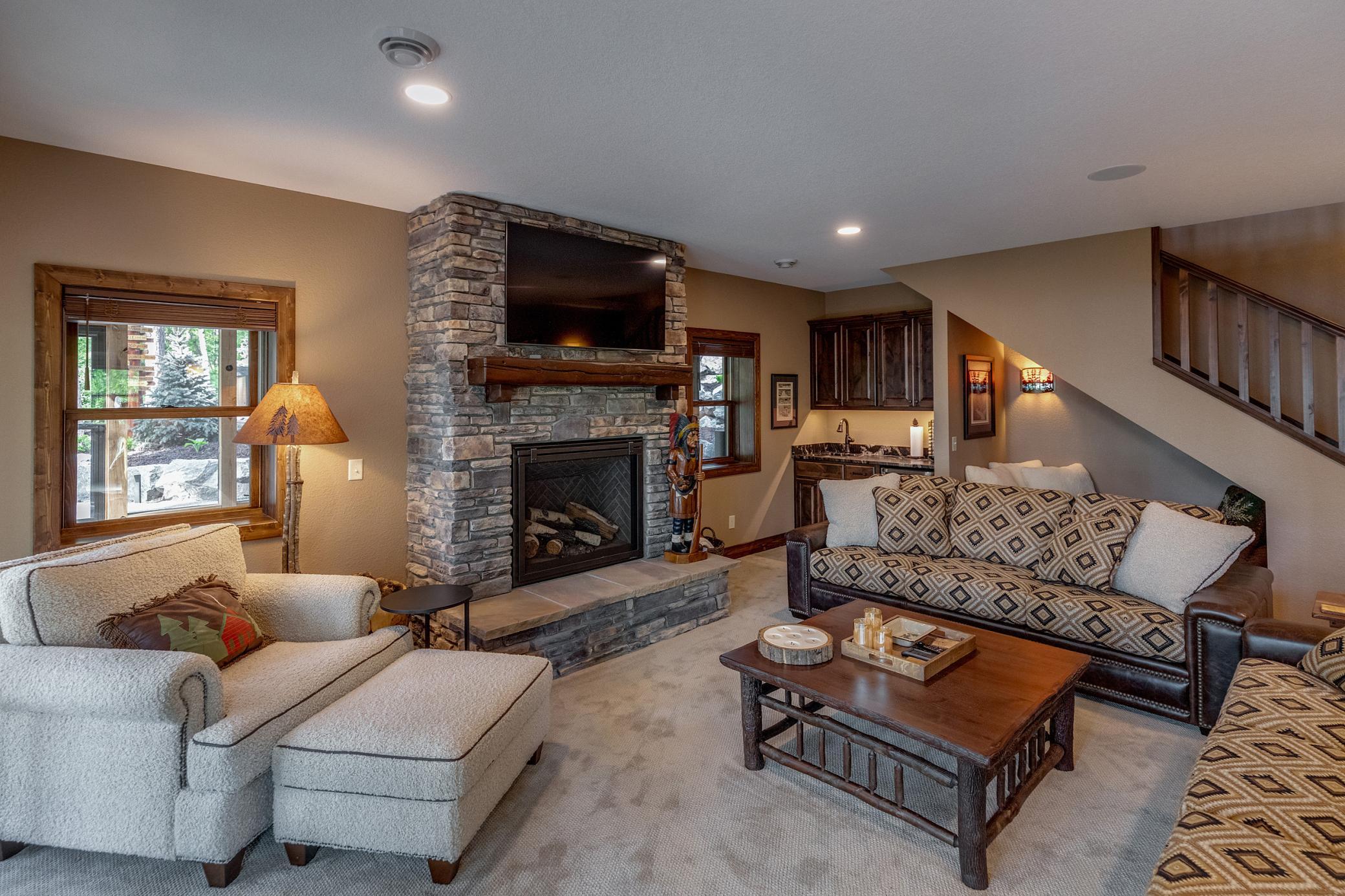 Family Room with Wet Bar