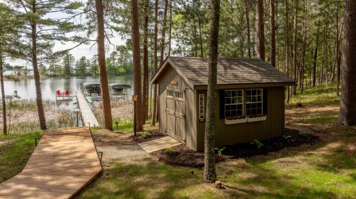 Workshop by the water or storage for all your summer toys