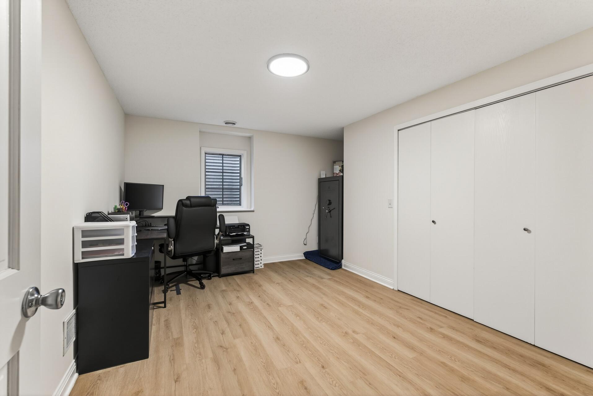 Basement bedroom.