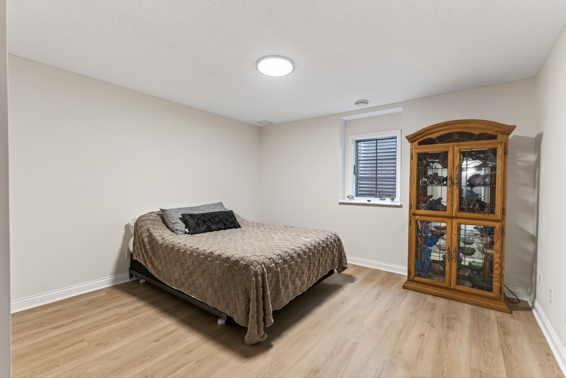 Basement bedroom.
