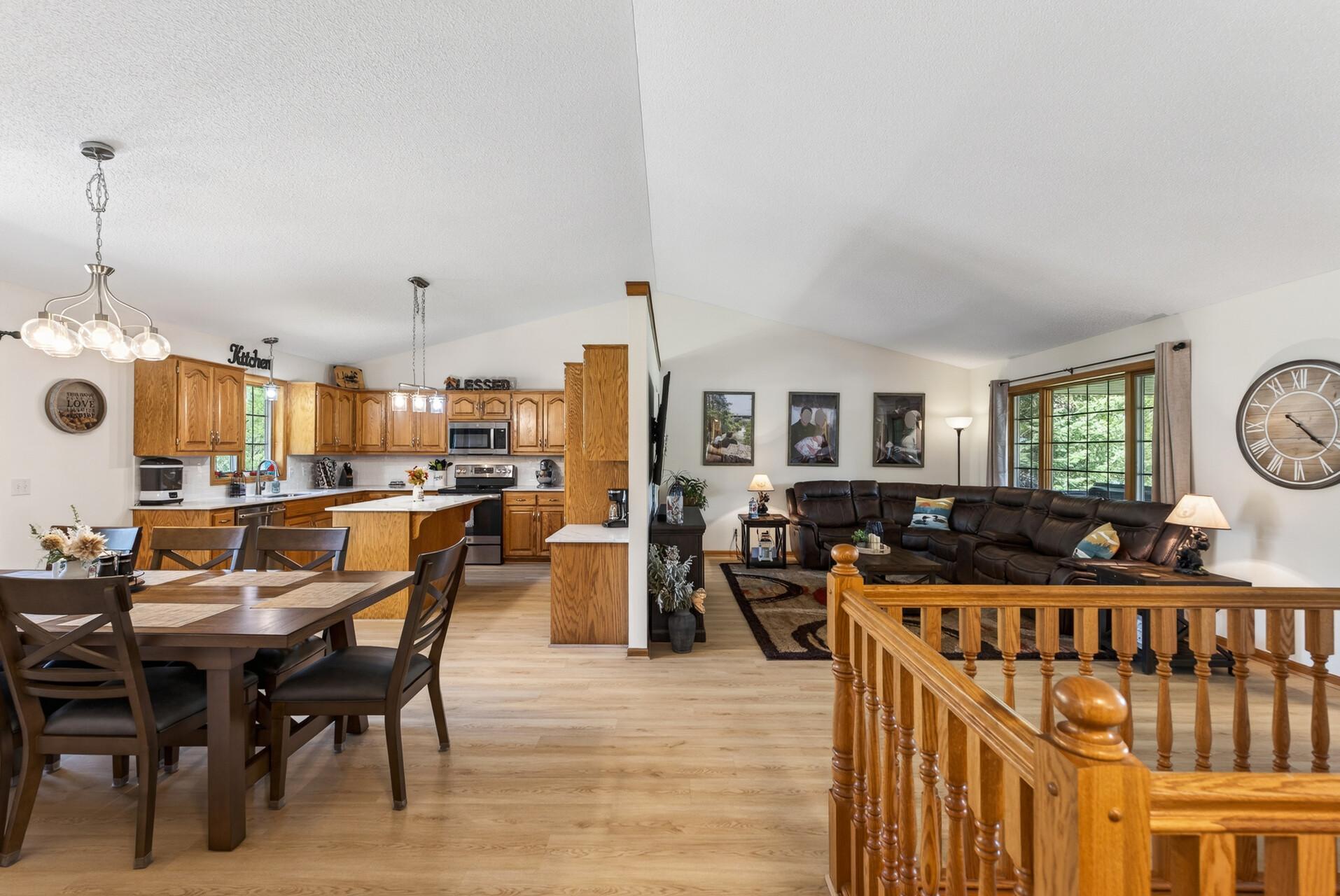 Open concept space for entertaining.