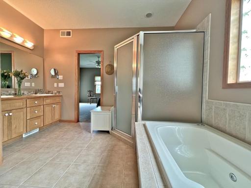 Additional view of primary owner's bathroom w/soaking tub and shower