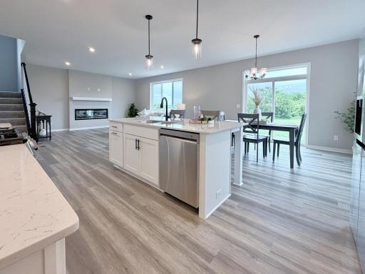 9686 32nd St NE- Kitchen offers beautiful backyard views.