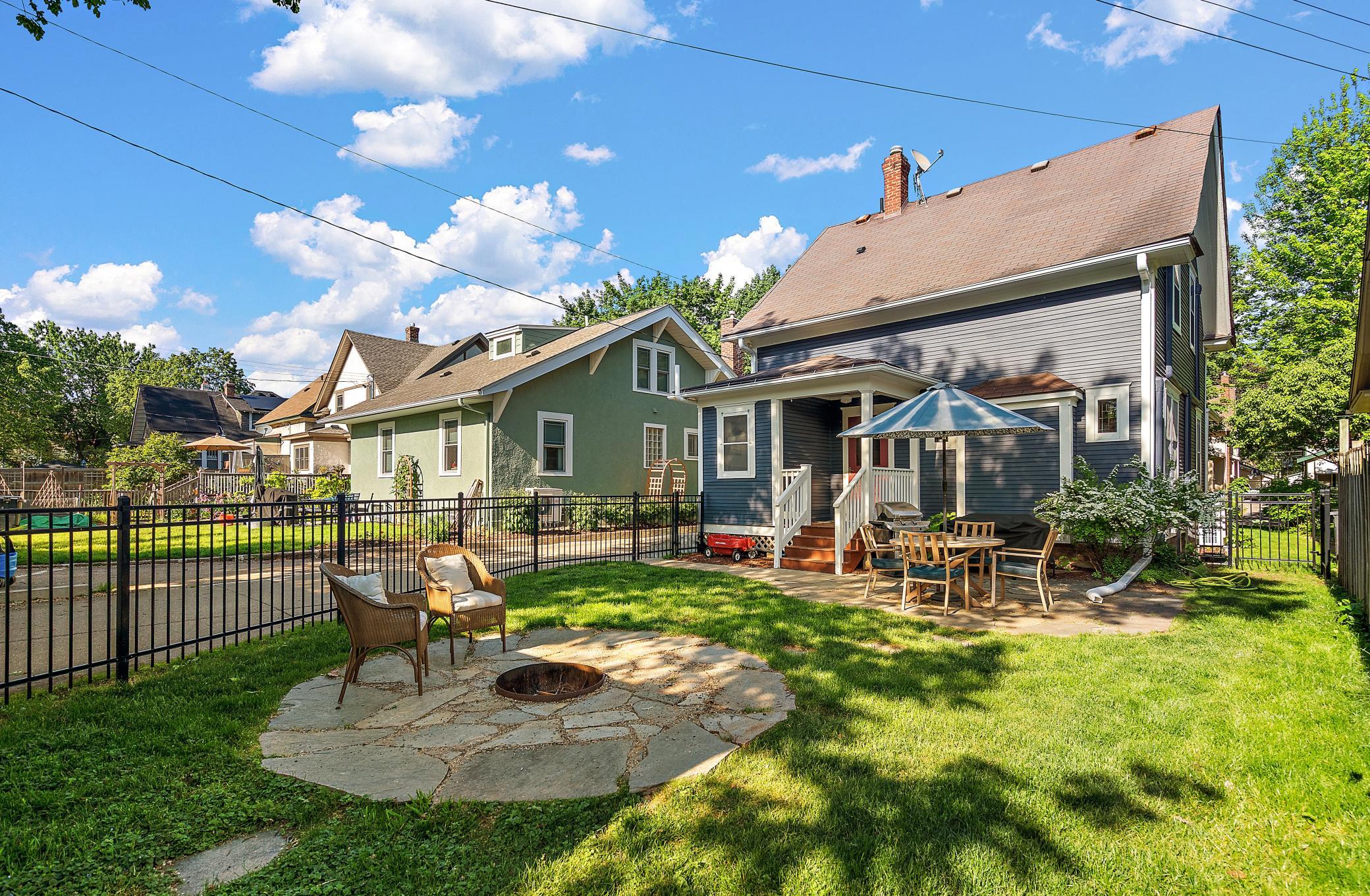 Entertain by the built-in firepit