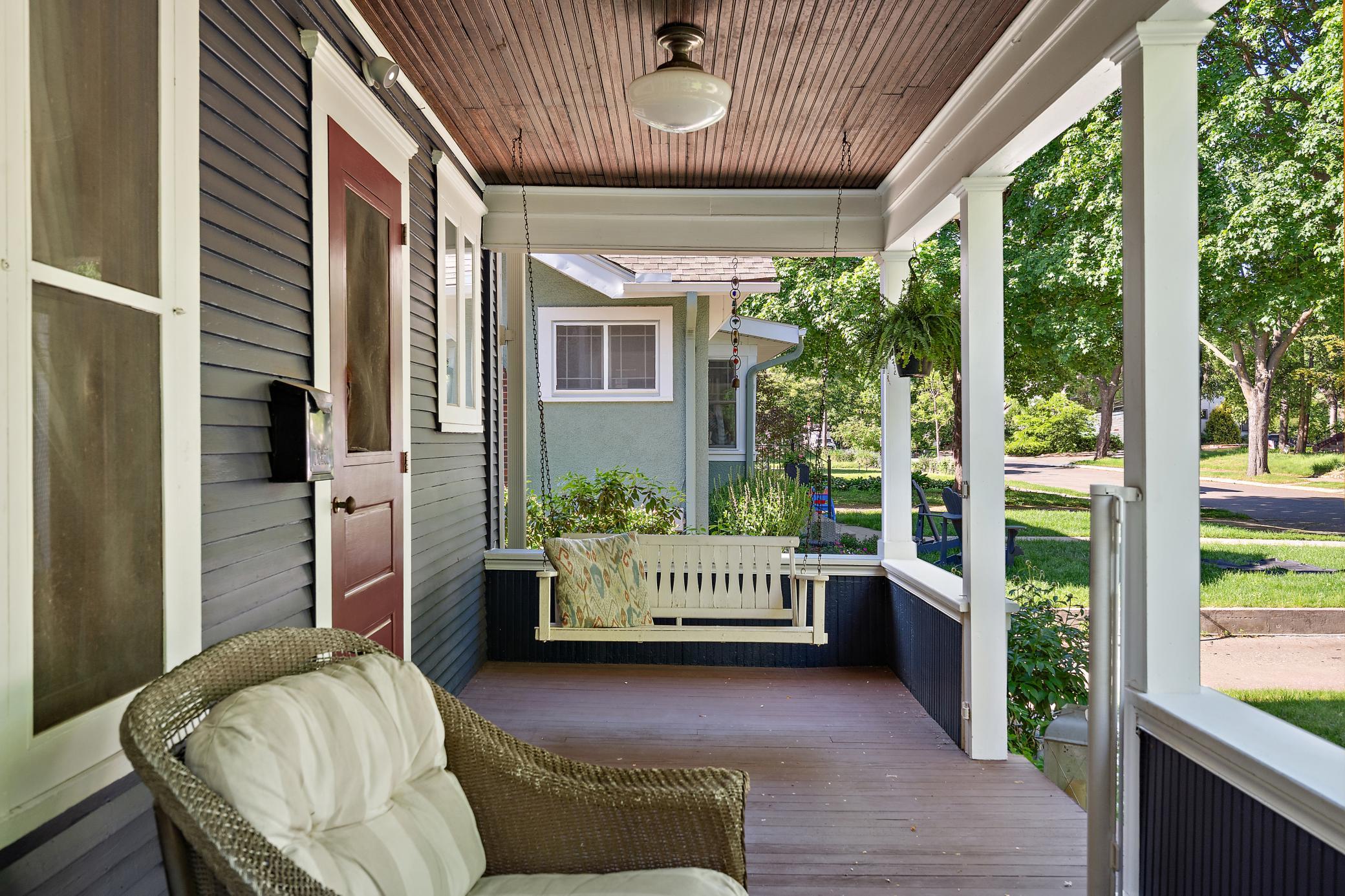 You'll be enjoying the front porch with plenty of summer left.