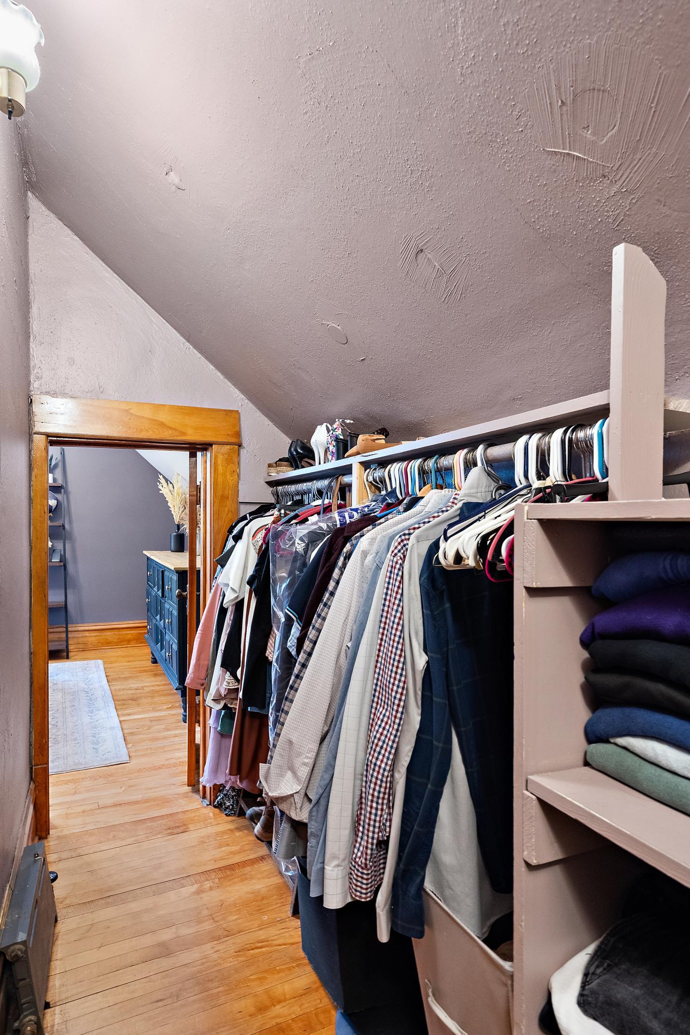 Generous closet space