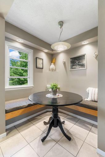 Banquette area for morning coffee or cozy meals