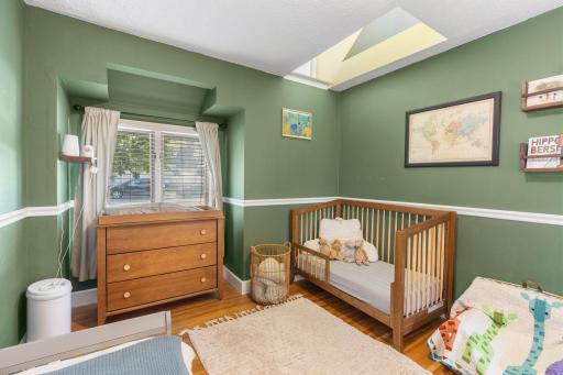 The original hardwood floors and a chair rail for extra detail