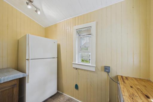 Large pantry area with room for prep, storage and household organization.