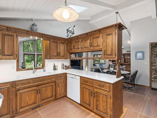 Open to informal dining and great family room.