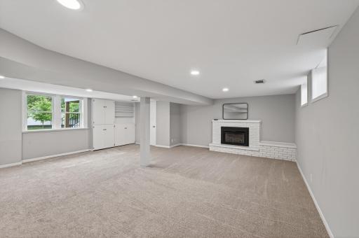 gas burning fireplace