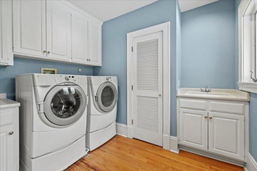 Expansive laundry room located on the second floor