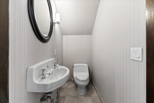 Conveniently located half bath directly connected to the main-floor office