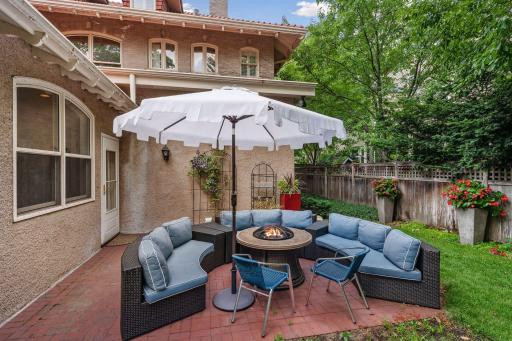 Beautiful paver patio that extends your entertaining space into a private outdoor oasis