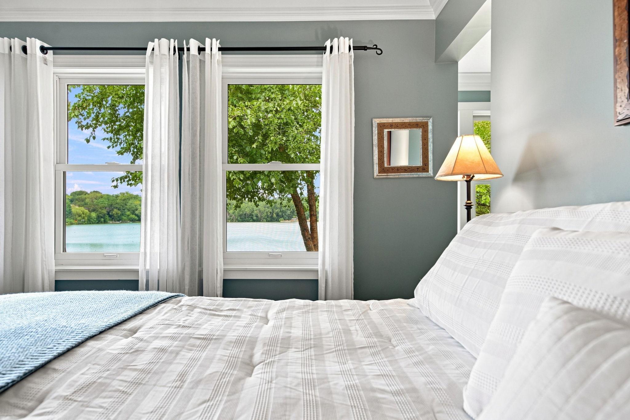 Lake views from the primary suite