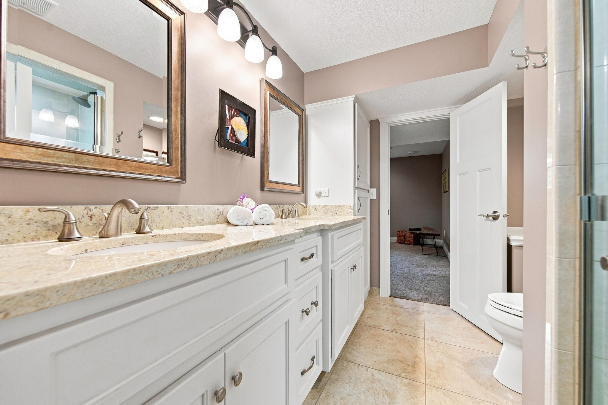 Lower level 3/4 bathroom