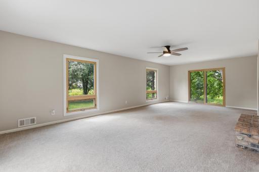 Family Room - generously sized room with large windows