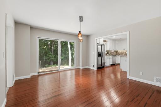 Full glass patio door in the Dining Room.