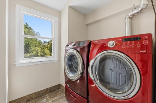 Laundry Room is centrally located on the Upper Level