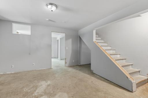 Lower Level is partially finished, ready for your creativity!