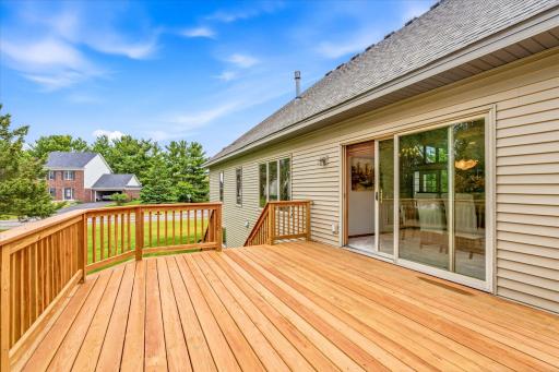 New deck off the dining room and and kitchen
