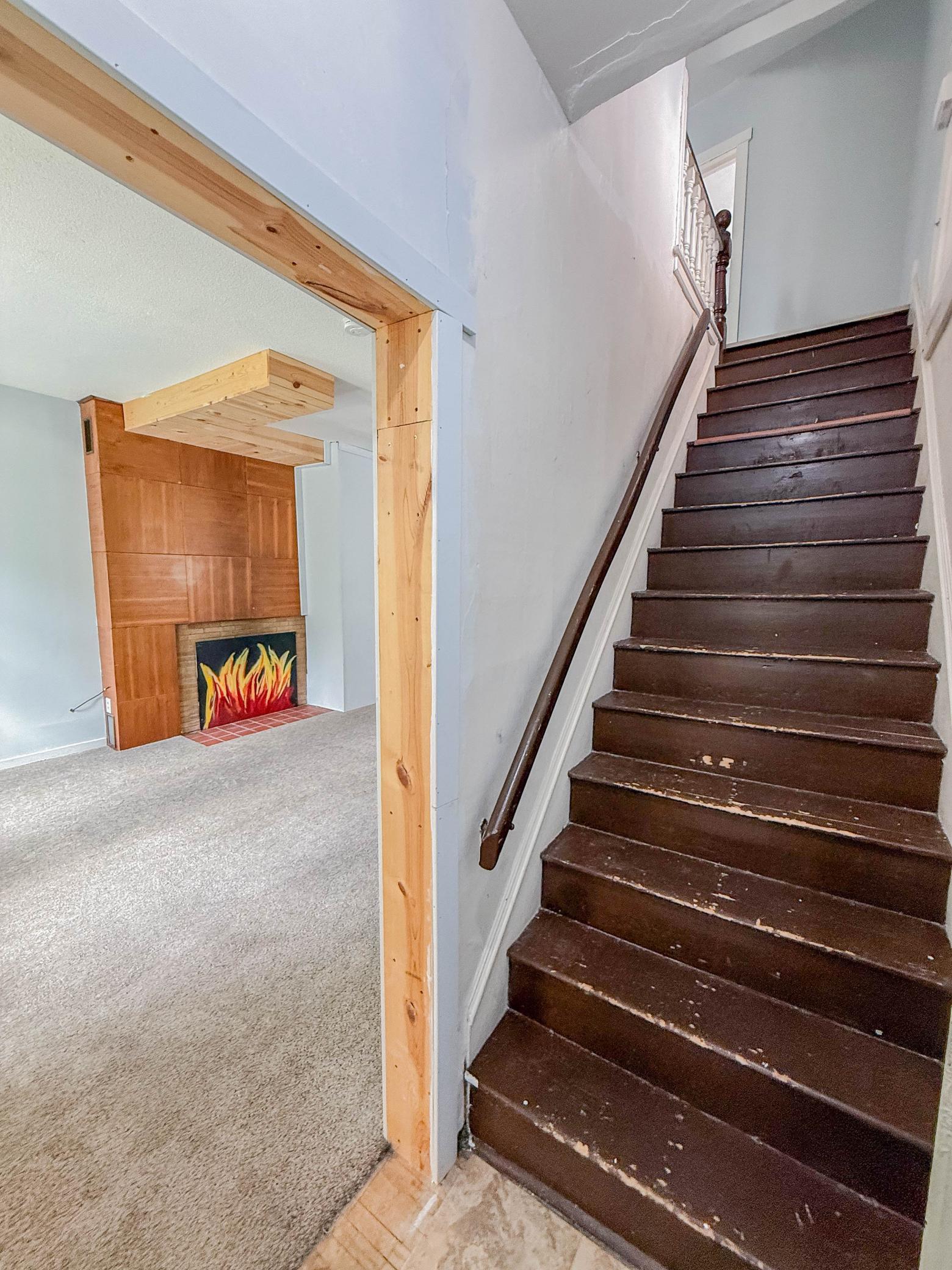 Upper level stairs