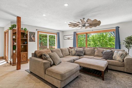 Family Room walks out to Large Deck